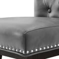 thumbnail image 3 of Dycanpo 26'' Swivel Bar Stools Set of 2, Upholstered Barstool with Footrest for Kitchen,Gray-Faux Leather, 3 of 12