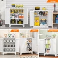 thumbnail image 5 of Metal Tool Storage Cabinet with Doors and Adjustable Shelves, Small Locking Garage Storage Cabinet, White Steel Tool Cabinets with Leveling Feet for Garage, Basement, Office, Utility Room, 5 of 7