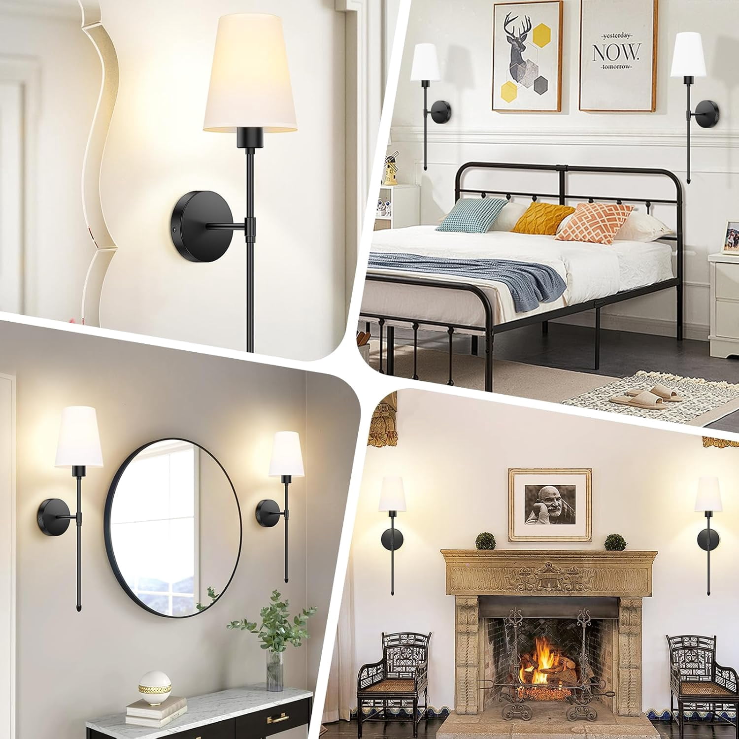 Nordic Hygge Battery Operated Wall Sconces Set of 2