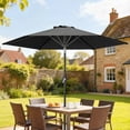thumbnail image 2 of Outsunny Parasol de Patio, Parasol Extérieur avec 6 Baleines, Noir, 2 of 10