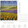 thumbnail image 6 of Yellow Garden Sunflower Decor Shower Curtain,Italianate Bathroom Decor Polyester Fiber Plastic Rings Quick-Drying Waterproof for Bathtubs/Bathroom, 72x72 inches, 6 of 6