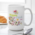 thumbnail image 6 of CafePress - Button3inch_Hippie_Chick Ceramic Mug - 15 oz Ceramic Large White Novelty Mug, 6 of 6