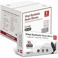 thumbnail image 2 of Schneider Black Vinyl Synthetic Exam Gloves, 4 Mil, Disposable Gloves Latex-Free, Plastic for Medical, Cooking, Cleaning, and Food Prep, Surgical Powder-Free, Non-Sterile, 1000-ct Case (X-Large), 2 of 5
