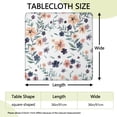 thumbnail image 2 of Pioneer Flower Floral Print Pattern Square Fitted Tablecloth with Elastic Edge,Square Table Cover,Washable Elastic Table Cover for Home Kitchen Party Decor 36"x36", 2 of 6