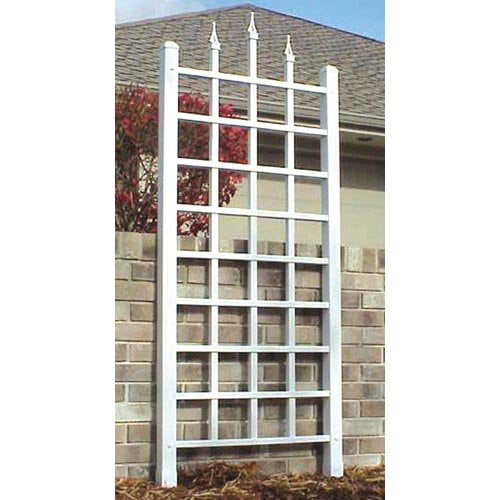 Dura-Trel Camelot 5-ft. Vinyl Wall Trellis White by Dura-Trel