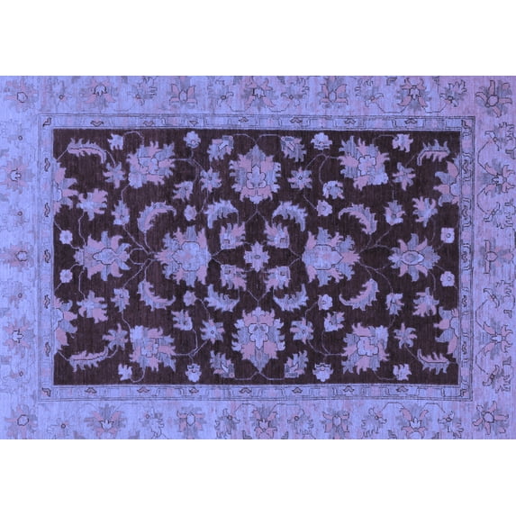 Ahgly Company Indoor Rectangle Oriental Blue Traditional Area Rugs, 5' x 8'