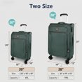 thumbnail image 5 of New York Xpress 2 Piece Expandable Softside Spinner Luggage Set with Tsa Lock, 20" Carry on and 26" Checked Suitcase, Grey, Xj1907, 5 of 8