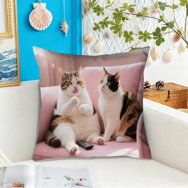 Set de cojines con estampado de animales adorables, cojines multicolores para decoración de sofás y salón, cojines decorativos con fundas de 45x45 cm para el estilo del hogar