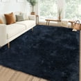 thumbnail image 2 of HOMERRY Shag Area Rug 3'x5' Soft Small Rectangle Carpet for Bedroom Living Room Dining Room Decorative Rugs, Navy Blue, 2 of 2