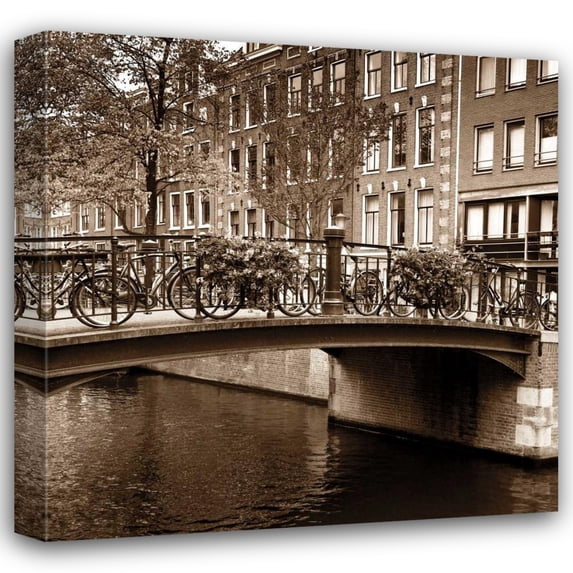 Jeff Maihara 36x36 Gallery Wrapped Canvas Wall Art Titled - Autumn in Amsterdam III