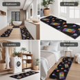 thumbnail image 5 of Colorful Keyboards Games Icons Black Pattern Kitchen Rugs Sets Of 3,Kitchen Runner Rugs Non Skid Washable,Decorative Kitchen Floor Mats for Kitchen,Sink,Laundry,17"x30"+ 17"x47" + 17"x59", 5 of 6