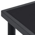 thumbnail image 7 of vidaXL Patio Dining Set Outdoor Table and Chair Black Steel and Textilene, 7 of 7