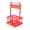 red, variant on Foldable Plastic Drink Carrier,4 Cup Reusable Beverage Delivery Holder,Basket Foldable Beer Bottle Caddy Bucket Holder for Daily Use Party,Beer Bottle Holder with Handle for Party