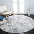 thumbnail image 3 of SAFAVIEH Brentwood Ainslee Abstract Area Rug, Navy/Red, 6'7" x 6'7" Round, 3 of 12