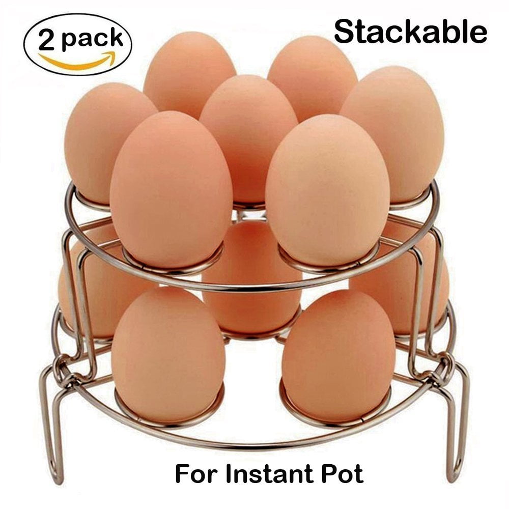 Egg Steamer Rack, Egg Cooker Stackable Steamer Rack Trivet for Instant