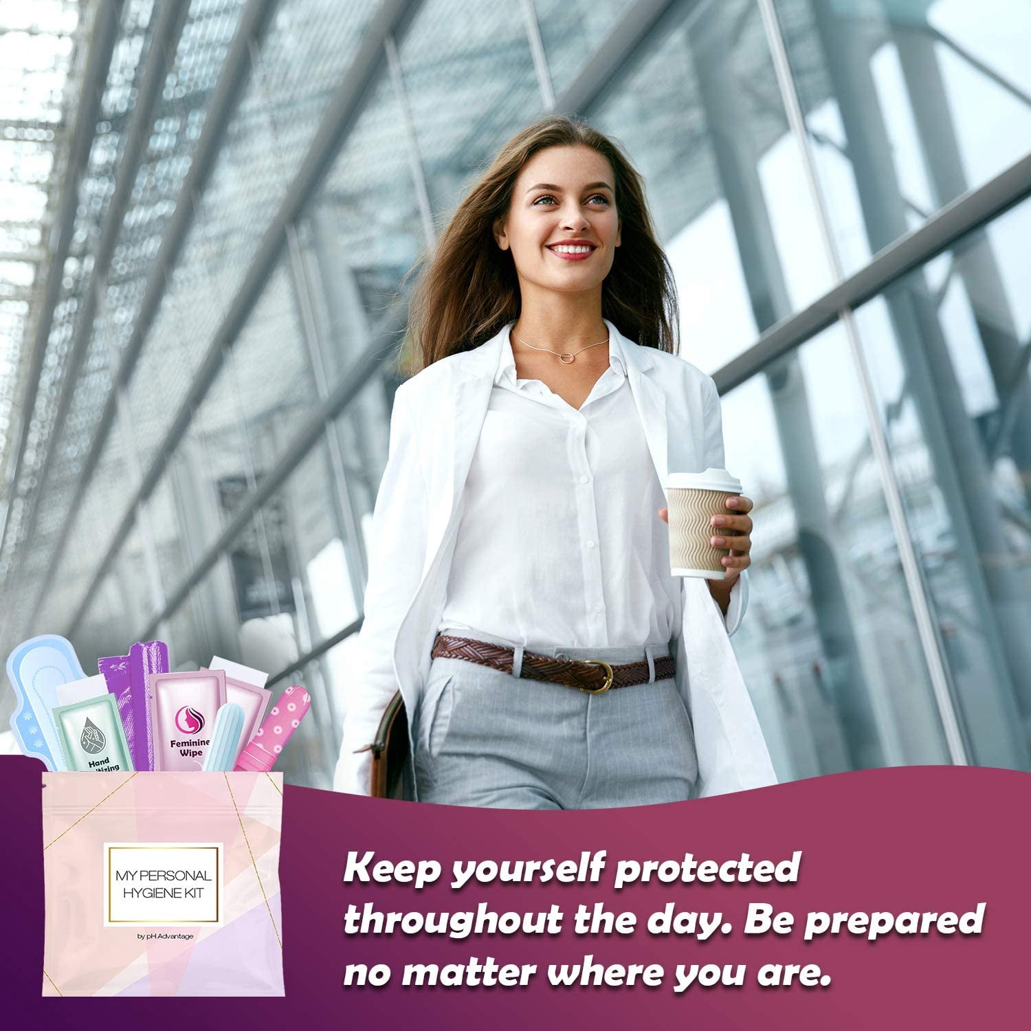 Light Rose Style Menstrual Kit All-in-One 60 Pack | Convenience on The Go | Period Kit Pack for Travelling, Tweens & Teenagers or just When You’re Out | Individually Wrapped Feminine Hygiene Product