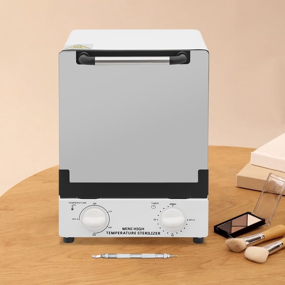 12L Multifunctional High Temperature Sterilizer, 110V Sterilizer for Nail Tools with Temperature Control & Timer, Dry Heat Sterilizer with 2 Stainless Trays, Nail Salon SPA Tweezer Sterilizer