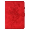 thumbnail image 5 of Jiahe Cover For iPad 10th Generation 2022 10.9 inch,Rugged Shockproof Emboss Flower Pattern Auto Wake/Sleep Card Slot Kickstand Full Protection Case Cover,Red, 5 of 9