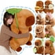 thumbnail image 2 of Lotus leaf Capybara Plush Toy Turtle Oyster Bee Bckpack Capibara Cosplay Unicorn Dinosaur Boba Bread Ring Decor Stuffed Animals, 2 of 5