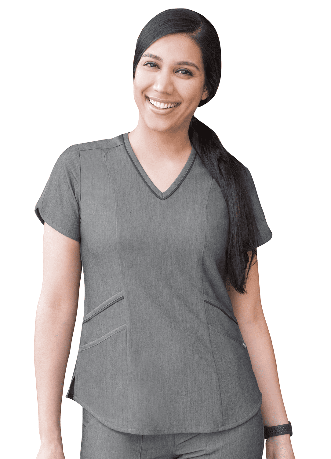Adar Adar Pro Heather Scrubs For Women Modern VNeck Scrub Top