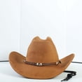 thumbnail image 4 of Chapeau de Cowboy à Thème Occidental pour Usage Extérieur Style Jazz Classique Mode Couvre-Chef Soleil Toutes Saisons Design Différent, 4 of 6