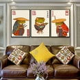 thumbnail image 2 of Vintage Japanese Frog Wall Art Cute Funny Japanese Samurai Frog Posters Prints Japanese Matsumoto Hoji Painting Pictures Eclectic Animal Canvas Wall Decor (Framed canvas), 2 of 6