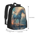 thumbnail image 3 of Daiia Forest Lake White Horse Backpack for Men and Women -Durable Backpack Large Capacity, Water-Resistant Bag with Adjustable Straps and Laptop Compartment, 3 of 9
