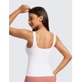 thumbnail image 2 of CRZ YOGA Butterluxe Women’s U Neck Tank Top with Built in Bra Soft Padded Crop Camisole, 2 of 5