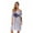 Blue Stripe With Navy Embroidery, variant on Short Sleeve Off Shoulder Dress 21831-BLK-M (2X, Blue Stripe With Navy Embroidery)