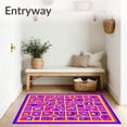 thumbnail image 3 of ODIKA 6x9 Machine Washable Non-Slip Area Rug, Counting Maze Featuring Numbers Shapes and Interlocking Paths High Traffic Rug, Pink, 694412, 3 of 7