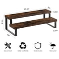 thumbnail image 4 of Wooden Display Riser Stand, Tiered Perfume and Cologne Organizer Stand, 2 Tier Spice Rack Organizer, Rustic Display Shelf for Candles (2 Tier, 2 Pack), 4 of 8