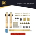 thumbnail image 6 of Rio Salto Gold Barn Door Hardware Kit Sliding Hardware Modern Barn Interior Gold Brushed Brass Panel Hardware - 5ft - Hardware ONLY Hardware Kit, 5 Feet - Single Door, 6 of 8