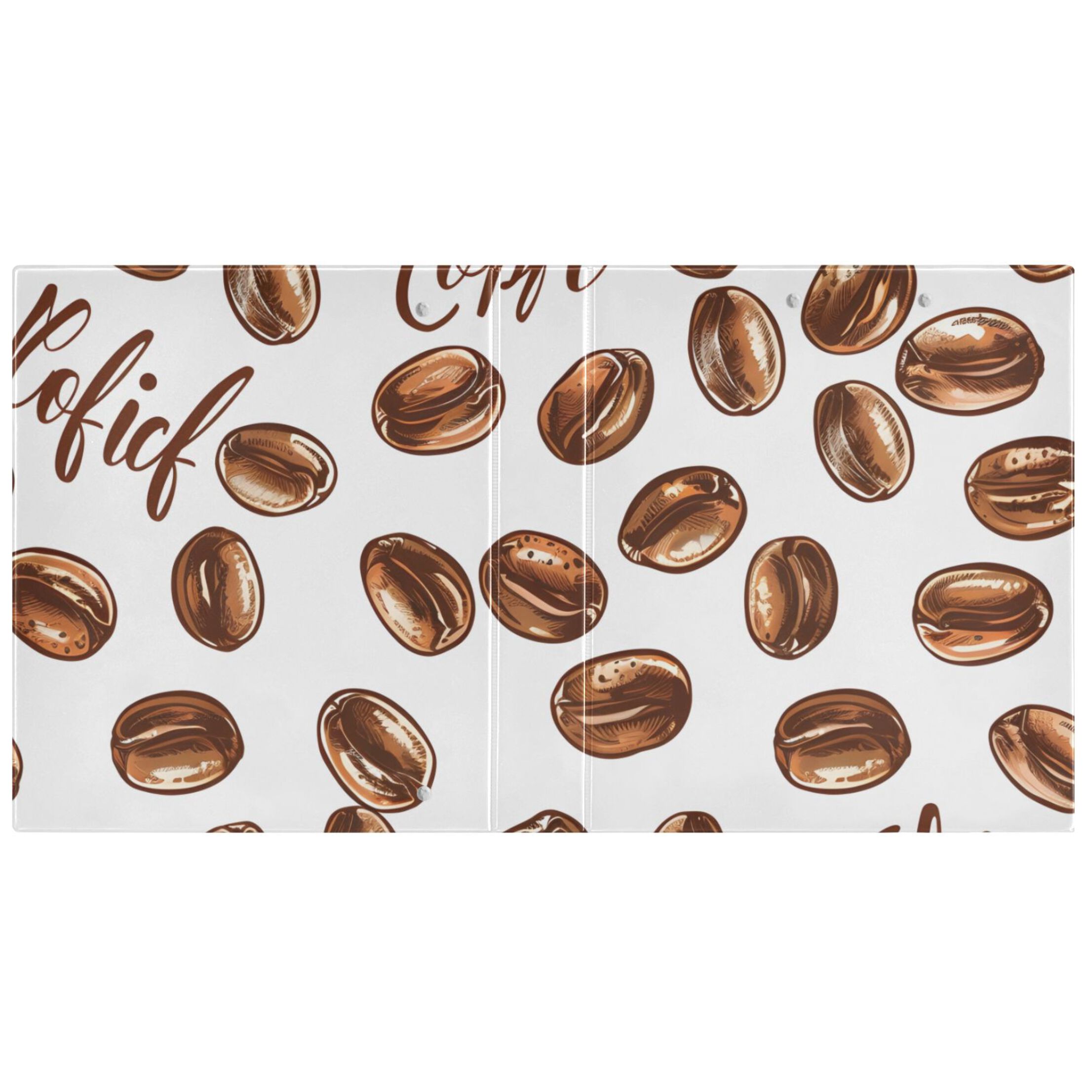 Coffee Bean 3 Ring Binders 1.5 inch Hardcover File Folders with Interior Pockets A4 Size Organizer for School Office Hospital