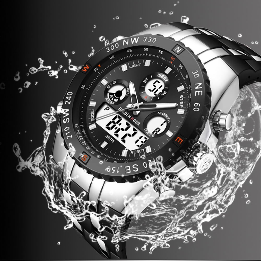 Men's Military Sports Watches Digital Waterproof Analogue Watch