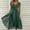 Green, variant on Women's Mesh Lace Summer Dress, Short Sleeve Round Neck Chiffon Party Dress with Waist Cutout