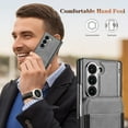 thumbnail image 2 of Allytechgroup 2 In 1 Magnetic Wallet Case for Samsung Galaxy Z Fold 6, Detachable Cards Holder [Build in Screen Protector] Stand PU Leather Classic Shockproof Wireless Charging Support Cover,Gray, 2 of 12