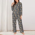 thumbnail image 2 of Naloa Bulldog Print Pajamas for Women Set, Womens Pajama Sets, Lounge Sets for Women, 2pjs for Women-X-Large, 2 of 7