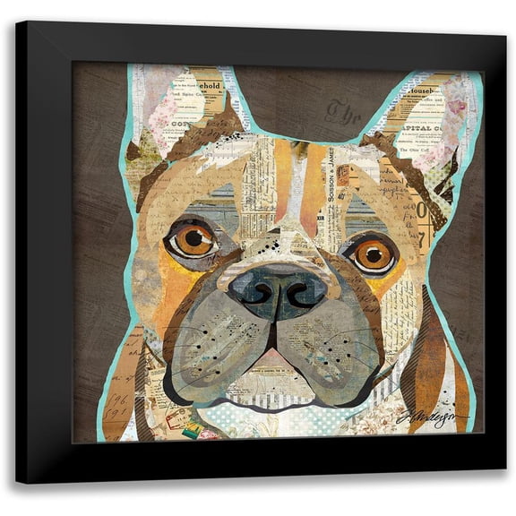 Anderson, Traci 12x12 Black Modern Framed Museum Art Print Titled - French Bulldog