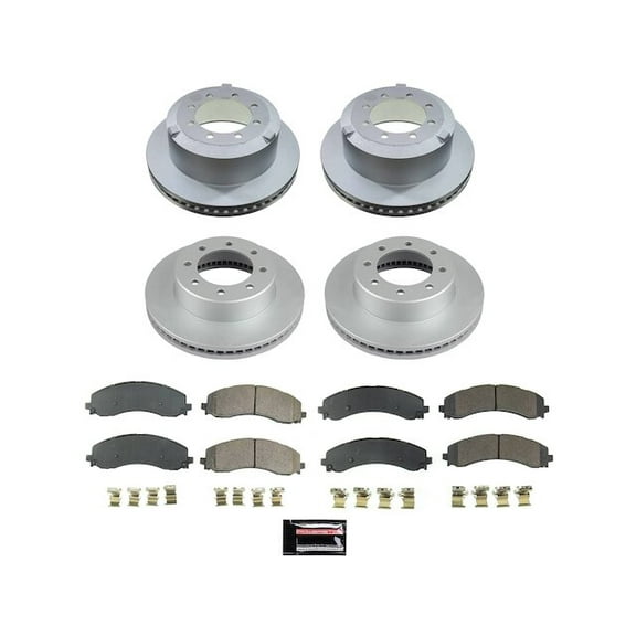 Front and Rear Brake Pad and Rotor Kit - Compatible with 2019 - 2024 Ram 3500 2020 2021 2022 2023