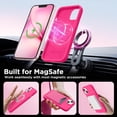 thumbnail image 4 of JJEAN-Magnetic for iPhone 13 Case & iPhone 14 Case, Compatible with MagSafe, [Soft Anti-Scratch Microfiber Lining], Slim Liquid Silicone Shockproof Protective Phone Case 6.1 inch, Hot Pink, 4 of 4
