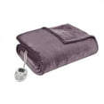 thumbnail image 4 of OLLIIX Serta Plush Heated Electric Blanket, Twin, Purple, 4 of 10