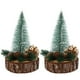 thumbnail image 3 of Árbol de Navidad artificial, 2 piezas de 22 cm, mini árbol de Navidad artificial de escritorio, decoración navideña, diseño de última generación, 3 of 8