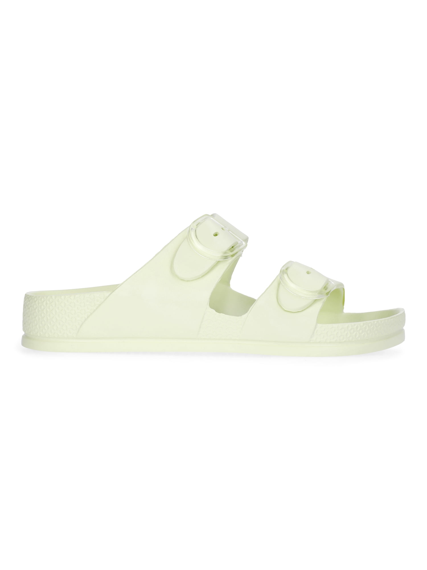 Time and Tru Women's Double Buckle EVA Slide Sandals