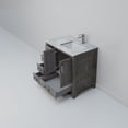 thumbnail image 6 of Jacques 36 in W Right Offset Distressed Grey Bath Vanity, Carrara Marble Top, & Faucet Set, 6 of 9
