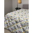 thumbnail image 2 of Race Car Down Alternative Comforter, Pattern of a Racing Map Road Overview with People Watching on Sides, Microfiber Quilt for All Season, 5 Sizes, Apple Green Multicolor, by Ambesonne, 2 of 3