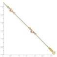 thumbnail image 2 of Finest Gold 14K Tri-Color Puffed Heart 7.25 in. Bracelet, 2 of 2