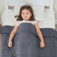 thumbnail image 5 of Weighted Blanket for Kids with Glass Beads,7 lbs, 40"x60", Throw Size, Dark Grey, Cooling Weighted Blankets All-Season, 5 of 7