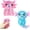 Pink + Blue, variant on Axolotl Squishy Toys,Slow Rising Squishy Glitter  Balls,Cute Sensory Fidget Toys for  Adults, ,Ideal for Party Favors,Classroom Rewards( + Green)