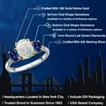 thumbnail image 2 of 925 Silver and 10K Yellow Gold Simulated White Opal and Blue Created Sapphire and Lab Grown Diamond Engagement Ring for Women | 2.26 Cttw | Oval Cabochon 9X7MM | October Birthstone | Size 8, 2 of 6
