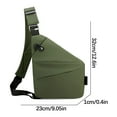 thumbnail image 2 of Miogawg Anti Theft Crossbody Bag, Slim Carry Sling Bag With Adjustable Strap, Multi-Pocket Chest Shoulder Bag For Travel, Sport, Work, 2 of 4